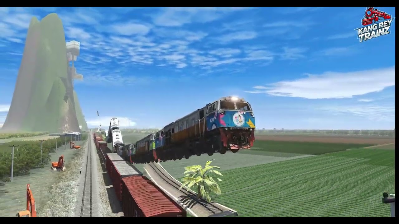 Kereta Api CC201 CC203 CC206 CPRail system India Saling Gendong Di palang pintu banjir kemudian Lomp
