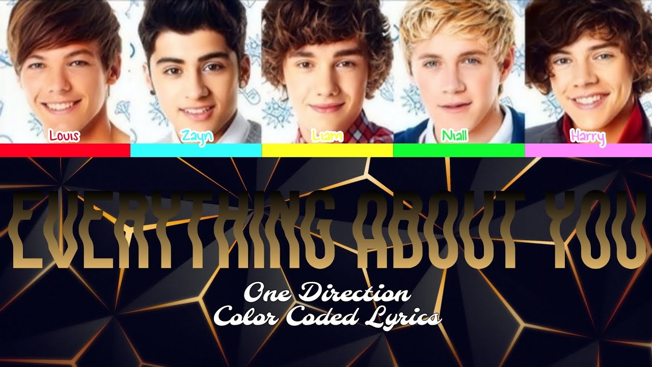 One Direction 'Everything About You' Lyrics (Color Coded Lyrics)