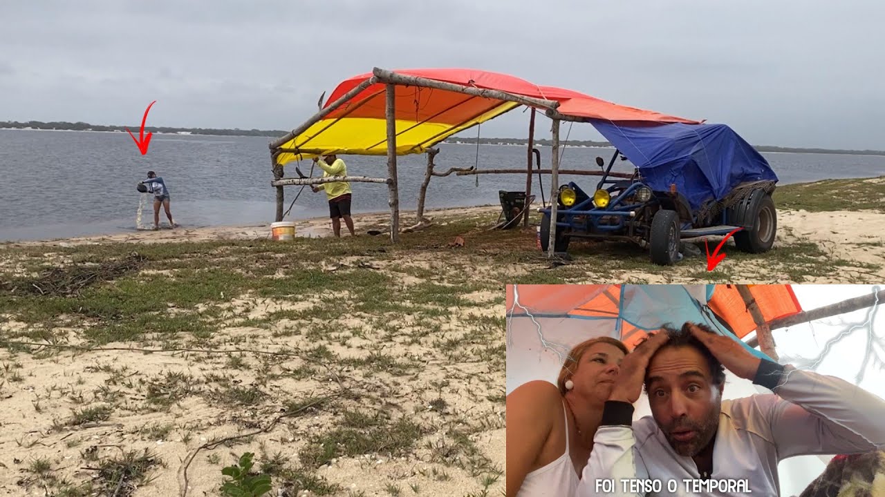 ACAMPAMENTO em meio ao um TEMPORAL no meio do NADA. Sem comunicação e ISOLADOS.