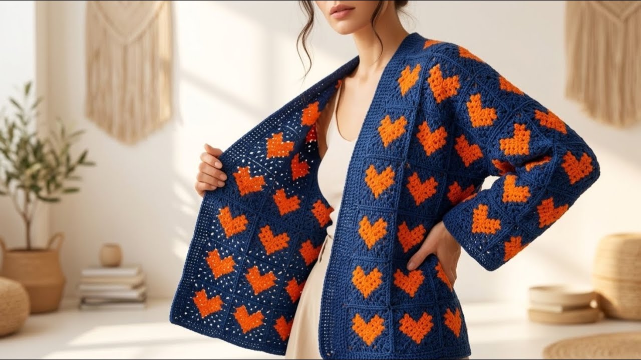 HİÇBİR YERDE YOK! 🧡 HER ŞEYE YAKIŞIR! 🧶 Iconic Heart Motif | BÖYLE YAPTIM Nasıl Olmuş? 😍