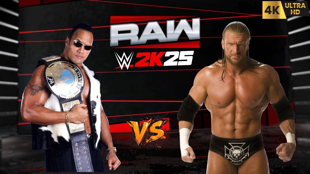 WWE 2K25 - The Rock vs. Triple H || WWE RAW Hell In A Cell Match || PC™ Gameplay [4K60]