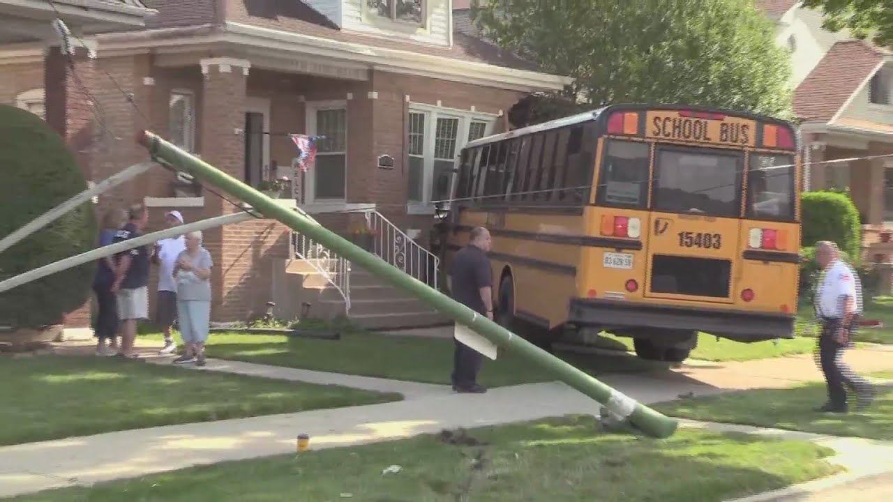School bus crashes into home on Northwest Side