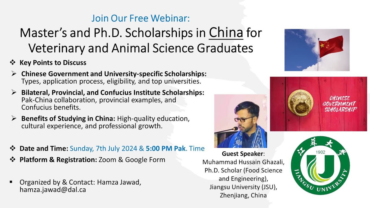 Master’s and Ph.D. Scholarships in China for Veterinary and Animal Science Graduates