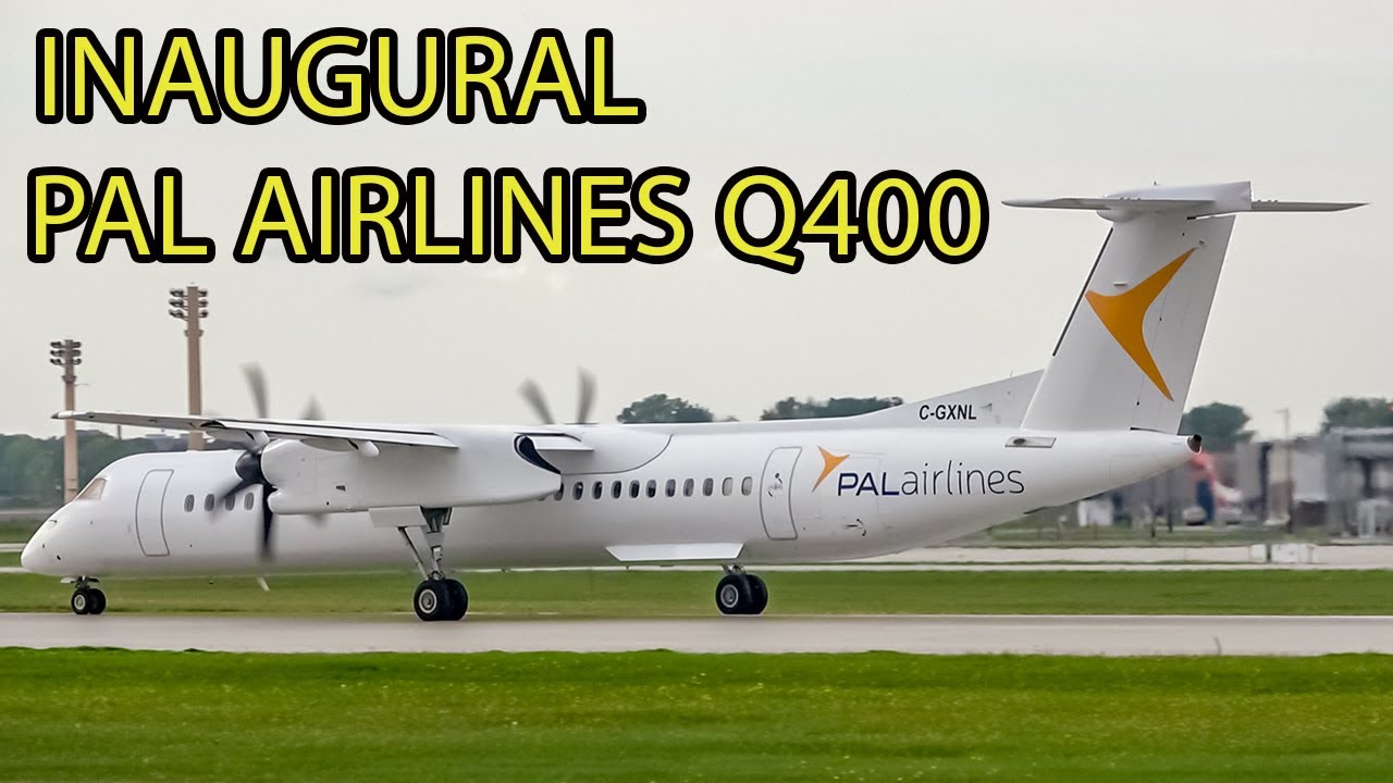*INAUGURAL* PAL Airlines bombardier Dash 8-Q400 (DH8D) arriving + departing Montreal (YUL/CYUL)