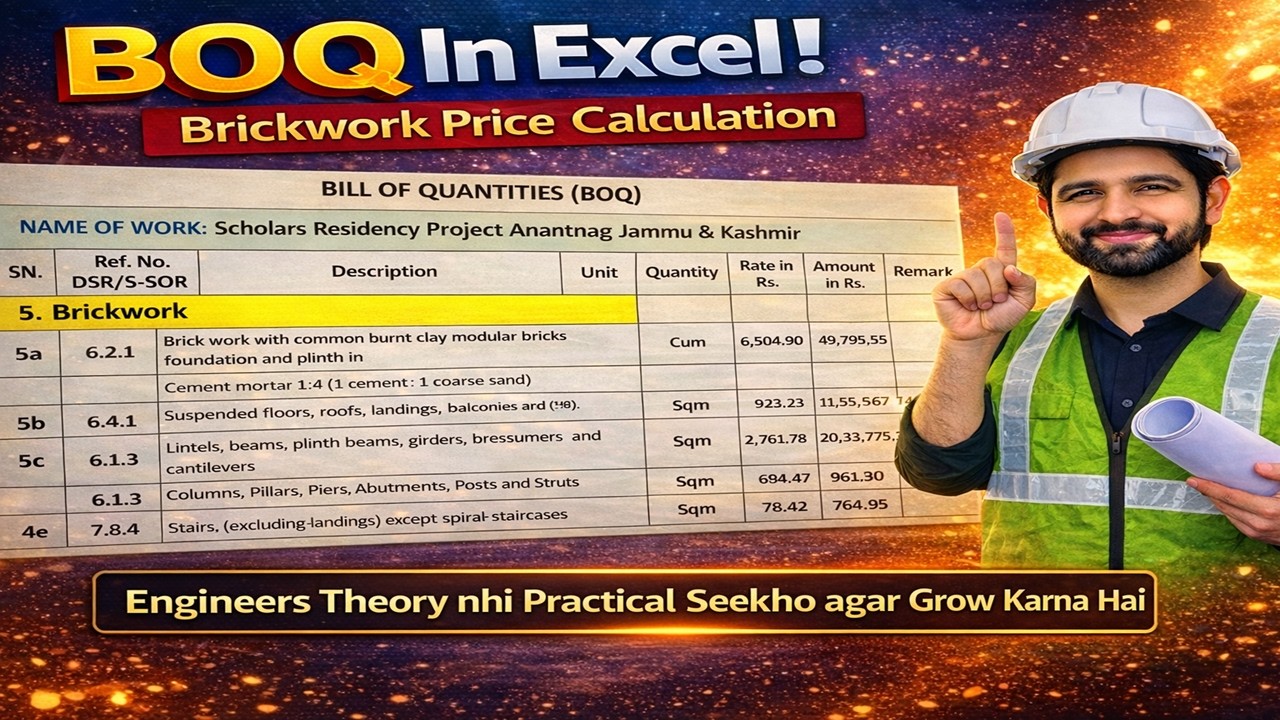 BOQ Preparation Step-by-Step | How to Prepare BOQ Of Brickwork | Brickwork BOQ