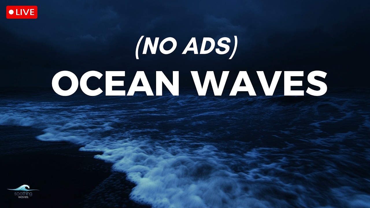 🔴 Ocean Waves for Deep Sleep | Gentle Sea Waves for Relaxation With A Dark Screen And Rolling Waves