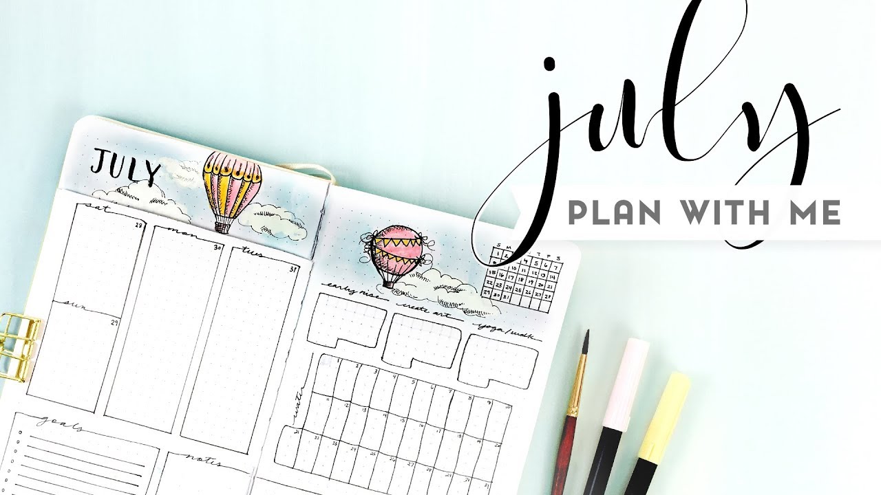 PLAN WITH ME | JULY Bullet Journal