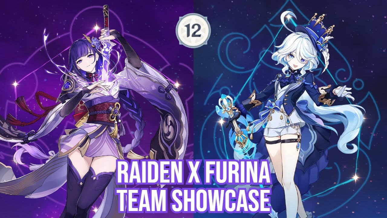 C0 Raiden x C0 Furina - Spiral Abyss 4.1 Team Composition Showcase Full Star Clear!