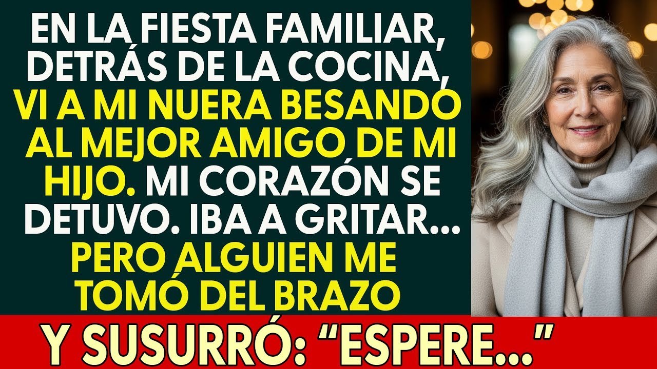 En la fiesta vi a mi nuera besando al amigo de mi hijo… alguien me susurró  “Espere…”