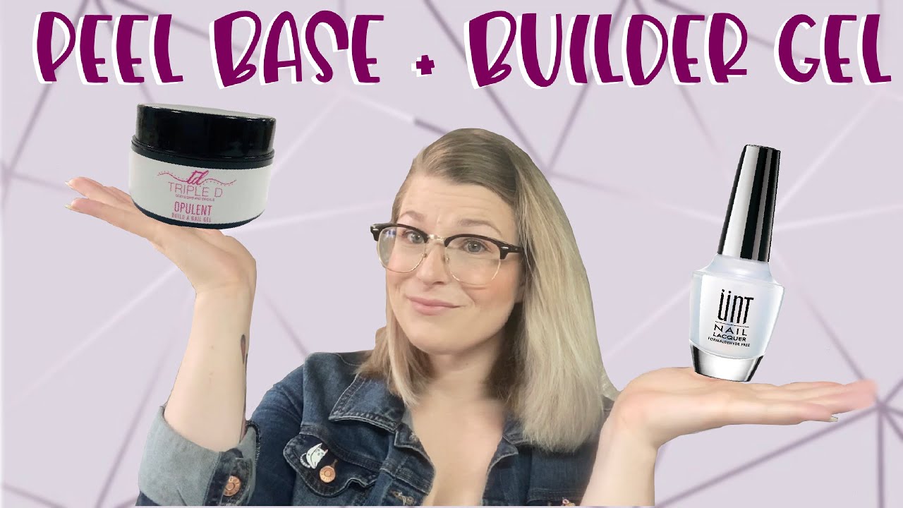 КАК СДЕЛАТЬ | Нанесите базу UNT Peel Base на ногти с гелем для наращивания и окуните ее в пудру
