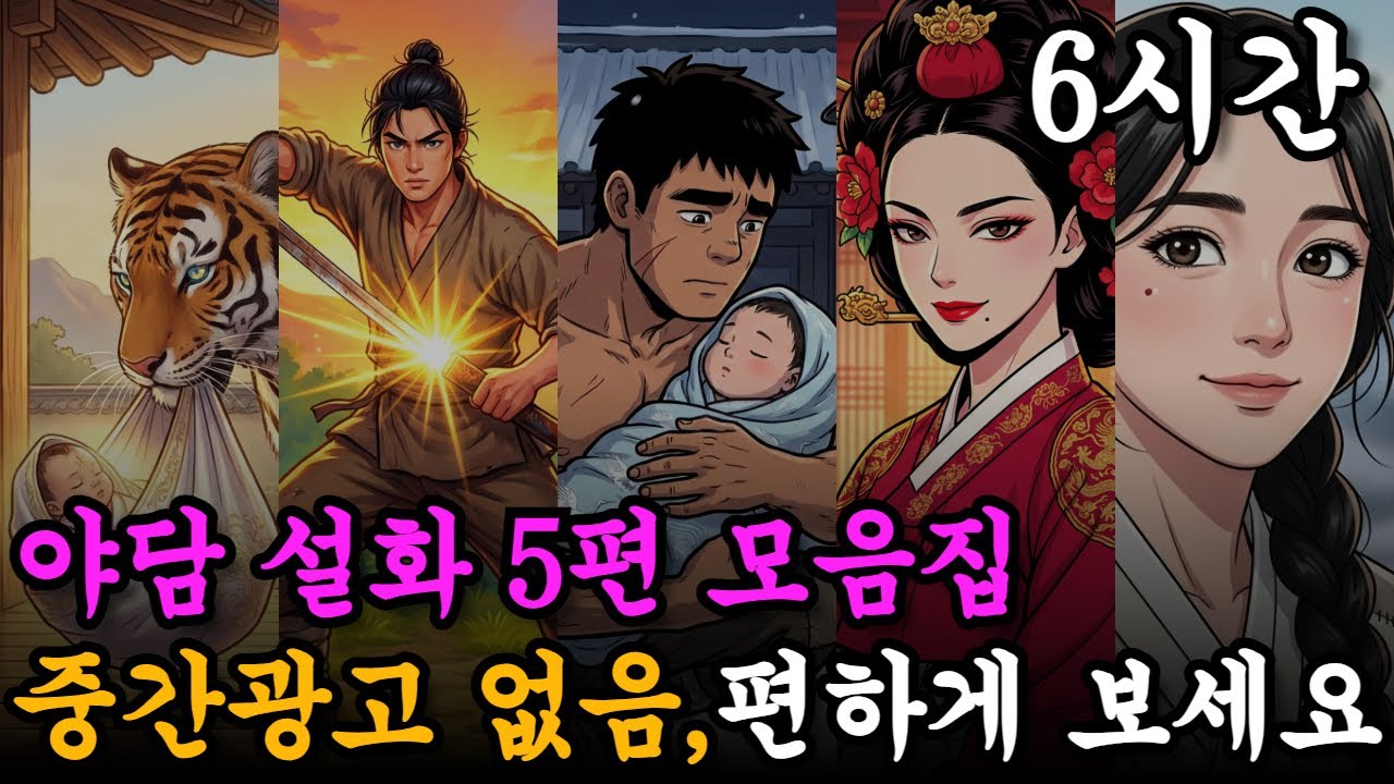 동네 바보 남편이 정체를 숨기고 있었다? 알고보니 조선제일검 외 4편 몰아보기 | 야담 설화 전설 옛날이야기 수면동화