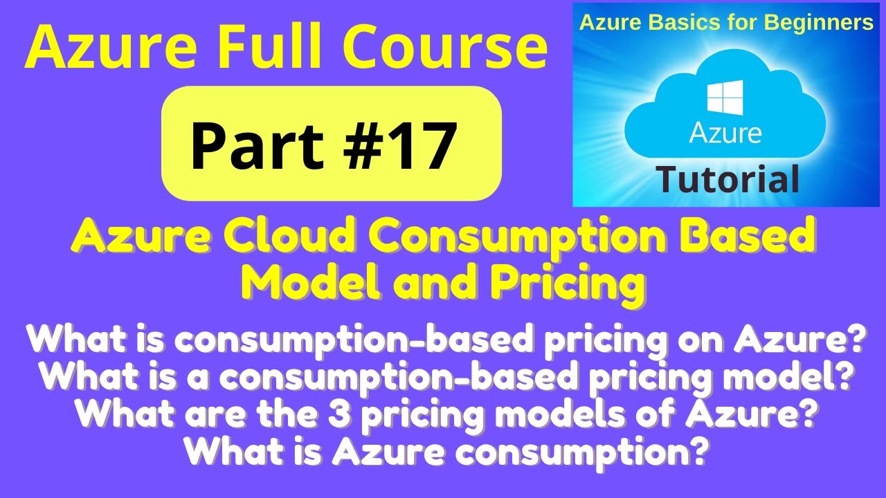 Learn what are the Azure Cloud Consumption Based Model and Pricing
