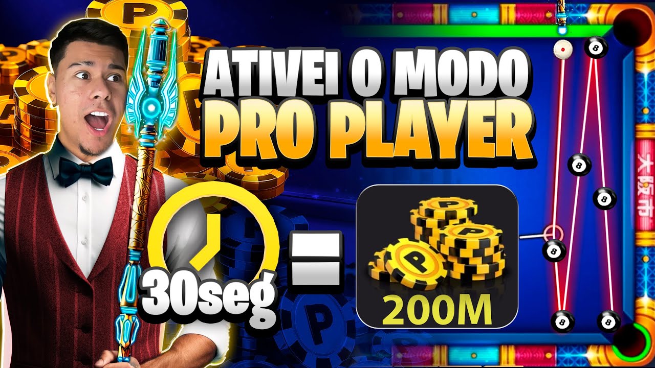 ATIVEI O MODO HACKER 🔥 HUMILHEI TODOS APOSTANDO 200 MILHÕES NO 8 BALL POOL!