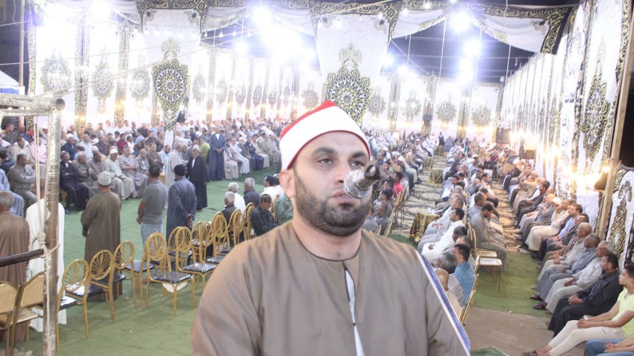 الشيخ طه جاد وتألق عالمي يبهر جميع الحضور في ربع العشاء من عزاء عائلات الحرش بميت عباد2022/10/6 جHD