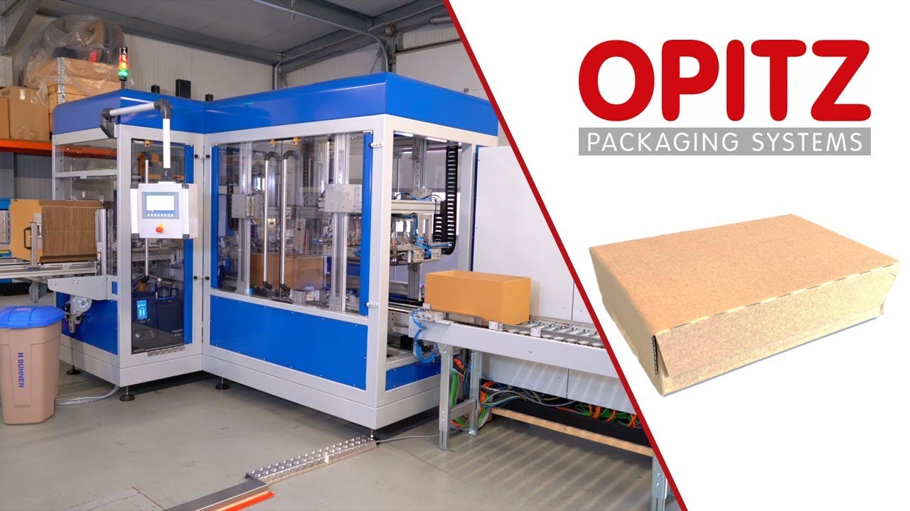 Case Volume Reducer Vario 558-2 with lid-application - OPITZ Packaging Systems