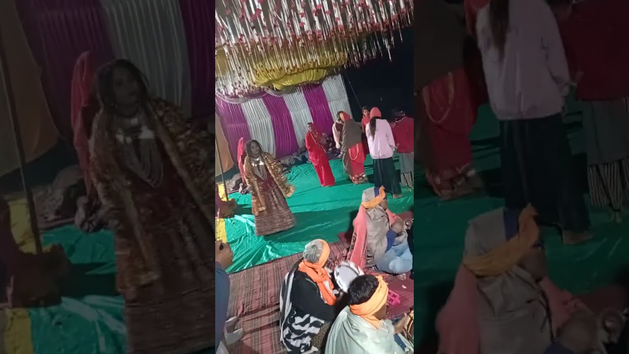 आदिवासी भजन पर खुशी मनाते हुए आदिवासी लोग जय जोहार जय आदिवासी जय पावागढ़ वाली मैया