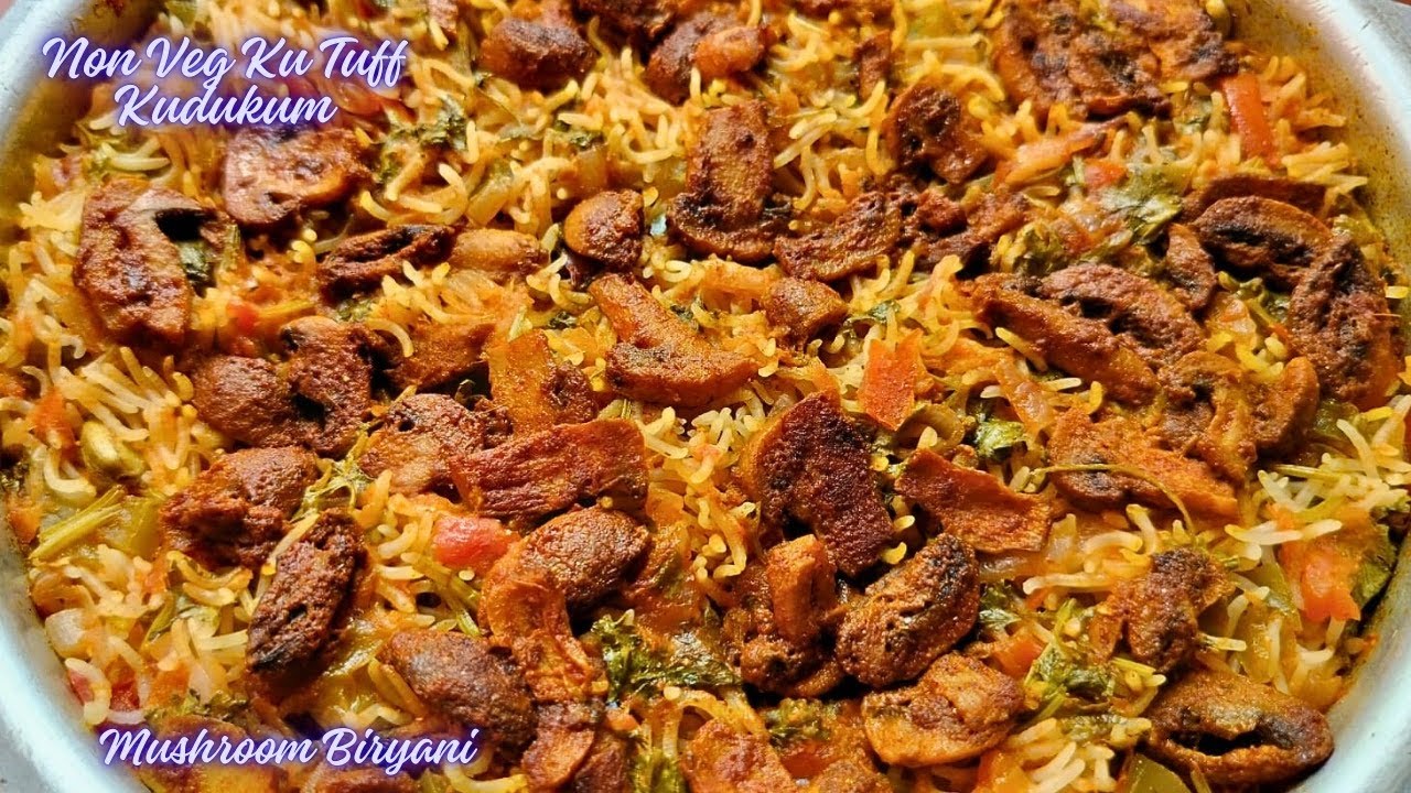 மட்டனை விட சுவையான மஷ்ரூம் பிரியாணி இப்படி செஞ்சு அசத்துங்க | Mushroom Biryani in Tamil | Biryani
