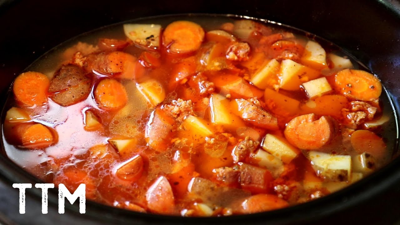 Slow Cooker Sausage and Potato Recipe ~ Easy Cooking