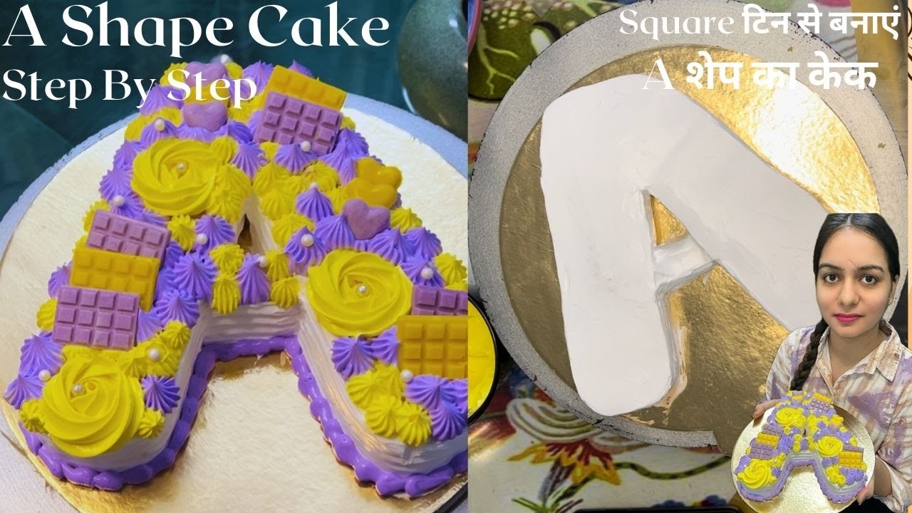 A shape Cake Design | Alphabet Cake Design | Monogram Cake | Alphabet Cutting Techniques |