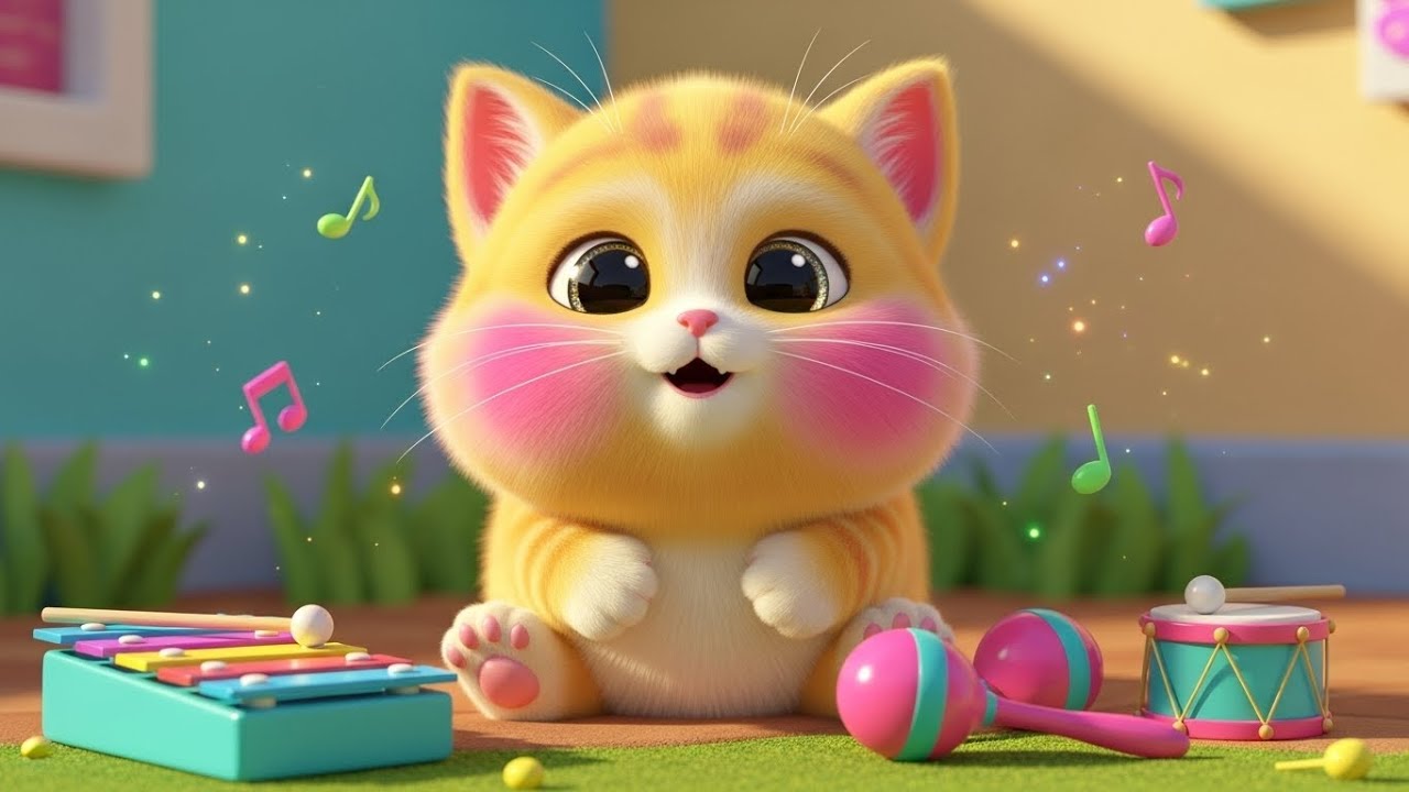 Little Kitten Learns to Talk 🐱🎶 | Fun Sounds & Nursery Rhyme for Kids