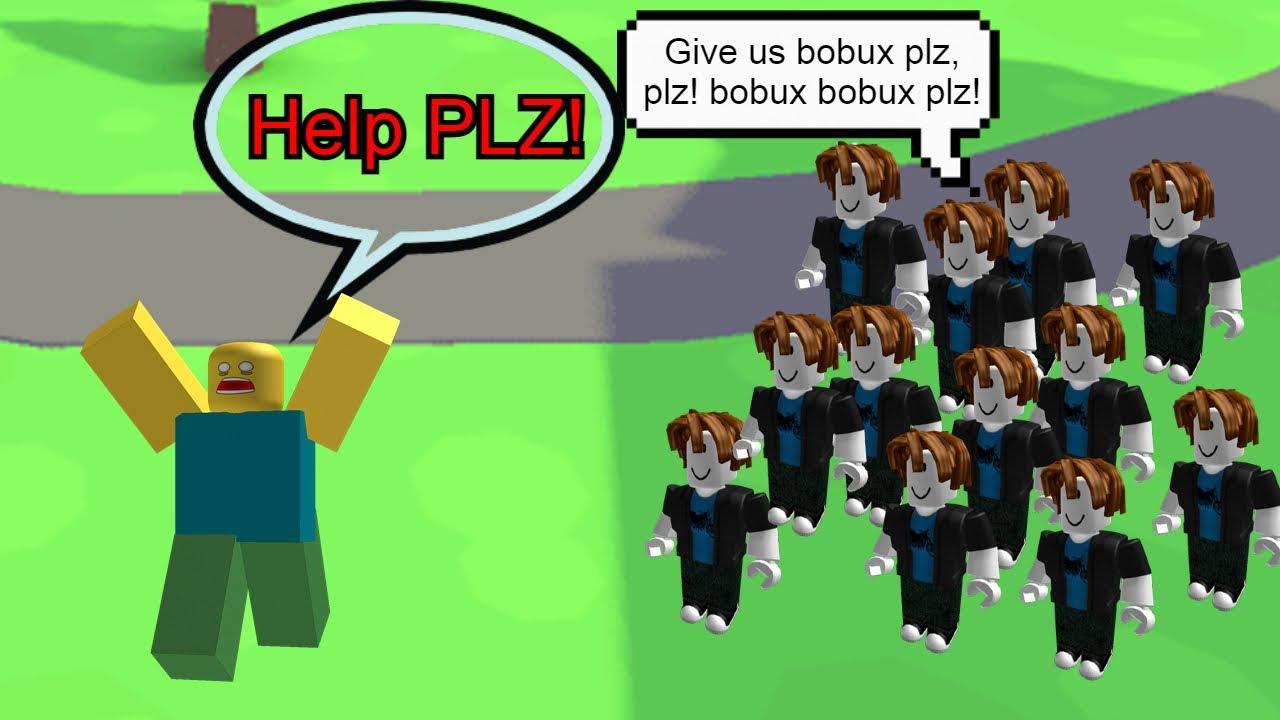 Roblox Plz Donate, but if I see a beggar, the video ENDS!