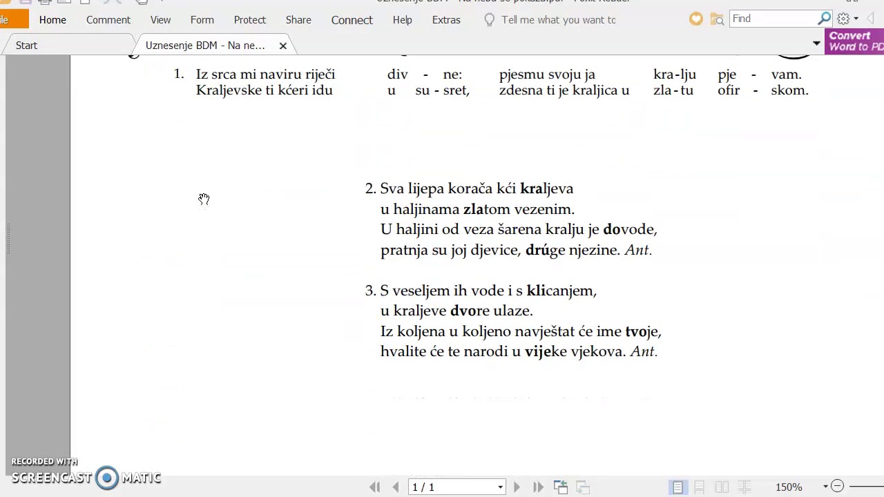 Na nebu se pokaza znamenje veliko- ulazna pjesma za Veliku Gospu