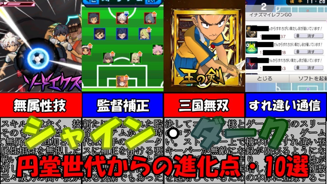 【イナズマイレブン】シャイン・ダークの進化、良かった点10選振り返り！3DS初作品にはこんな感動があった！？【ゆっくり解説】【イナズマイレブンGO1】