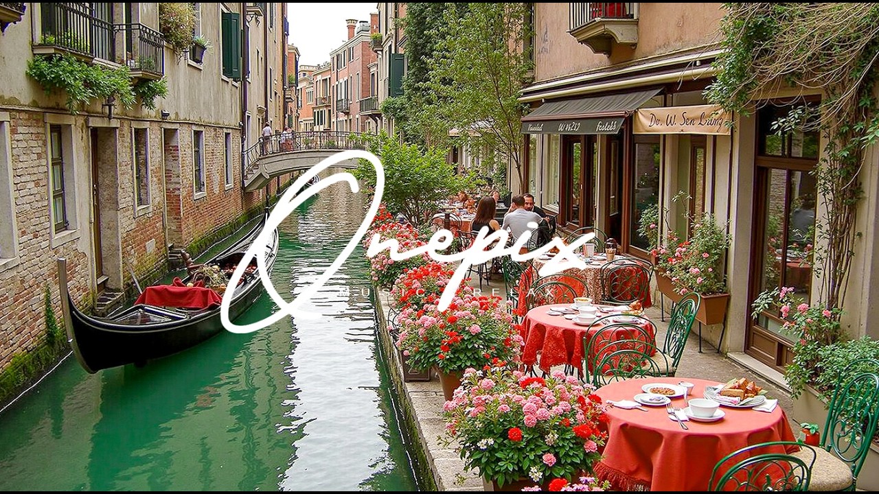 🇮🇹 Venice Canal Escape | Relaxing Italian Music & Cinematic Water Views for Stress Relief