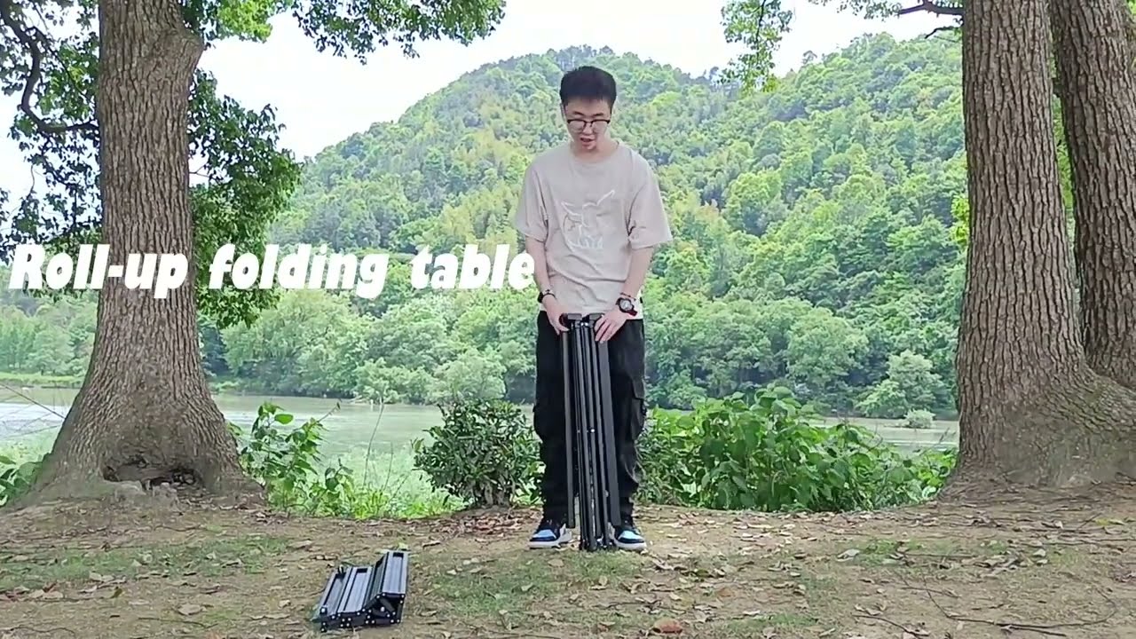 【Folding Table】How to Open a Folded Roll-up Table | Intalling Camping Table