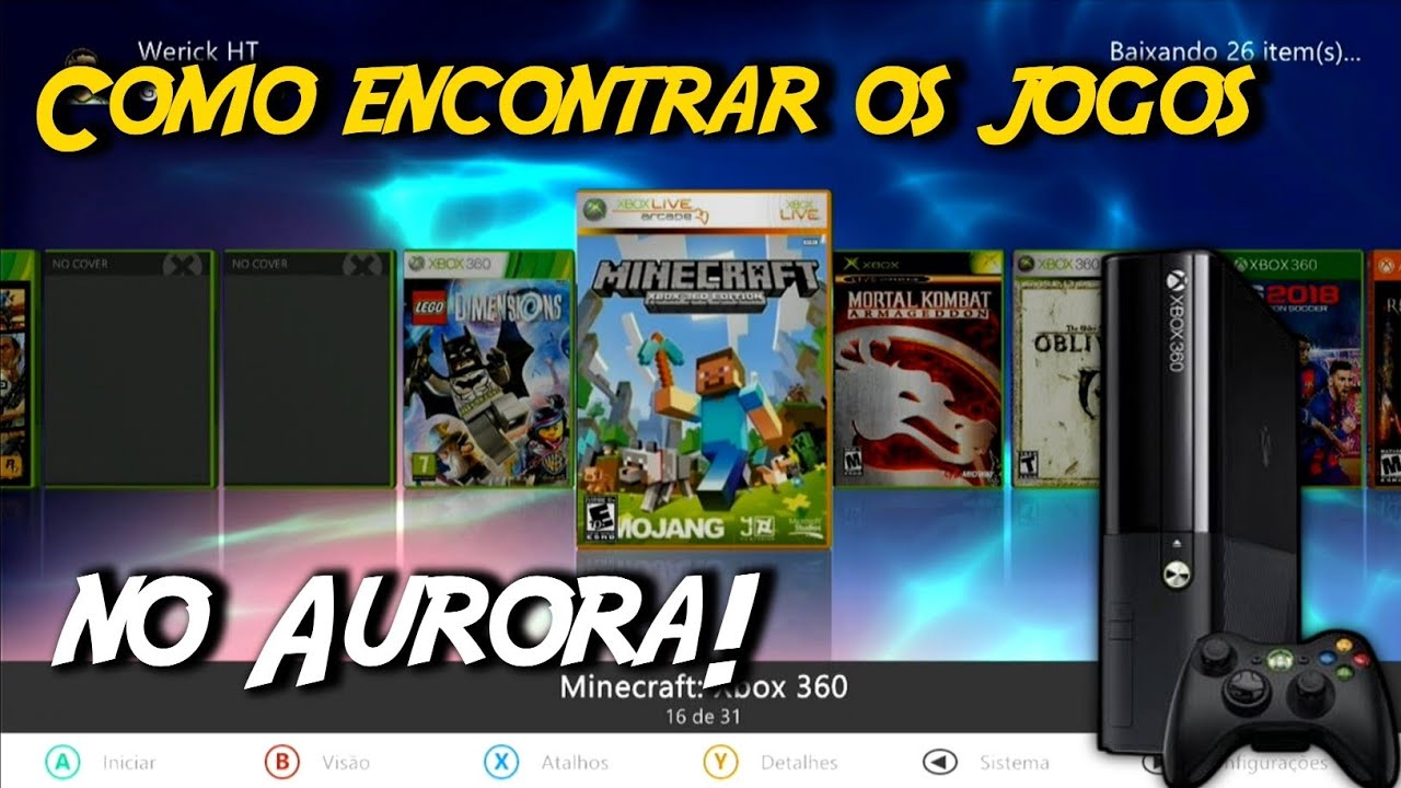 Como adicionar os jogos no Aurora - Xbox 360 Rgh