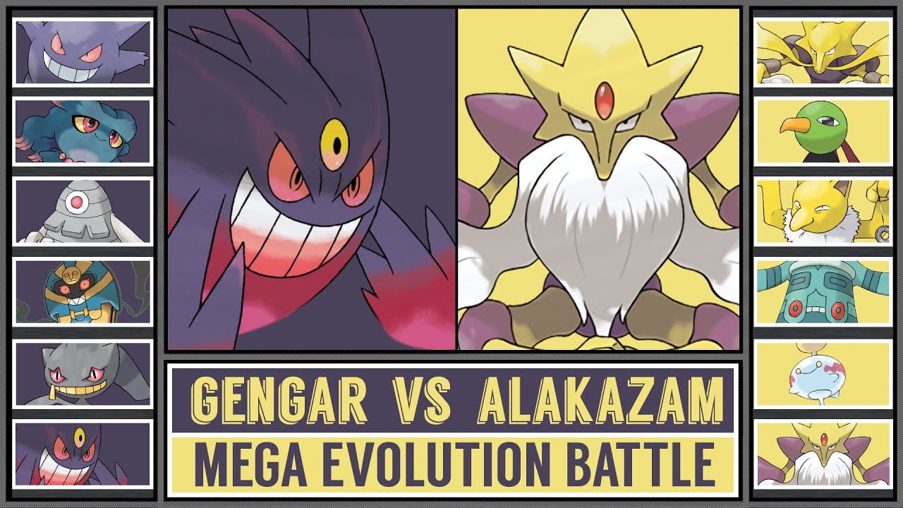 MEGA GENGAR vs MEGA ALAKAZAM | Kanto Mega Pok&eacute;mon Battle