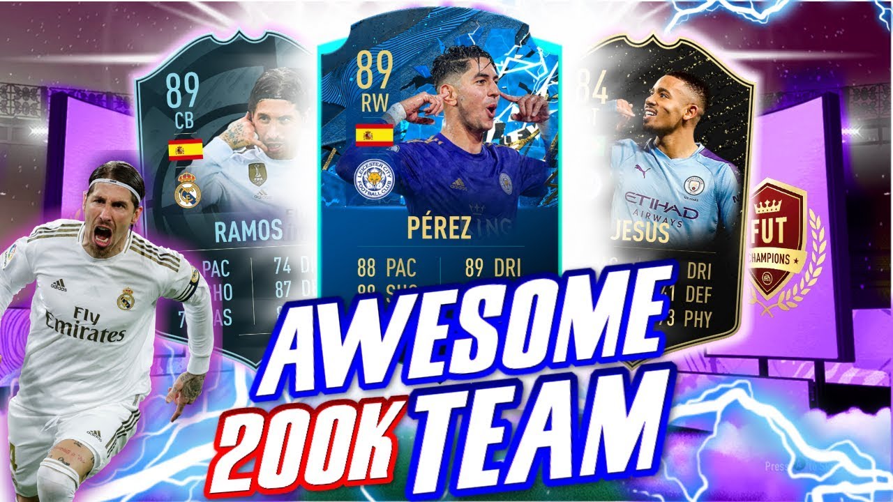OVERPOWERED 200K TEAM FIFA 20 w/ TOTS PEREZ!!! | 200K SQUAD BUILDER FIFA 20