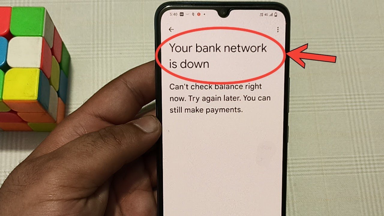 bank network is down in Google pay