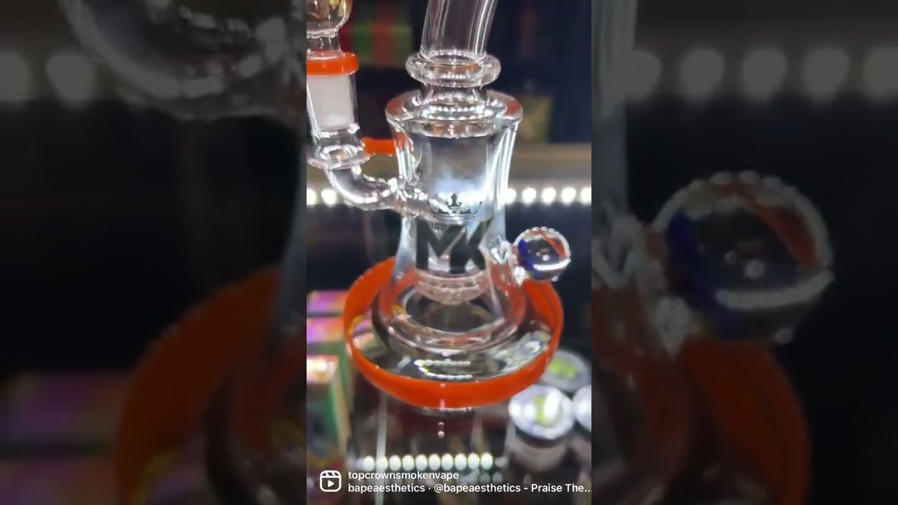 MK 100 Glass Mini rig x beaker💨 #chandleraz #glassart