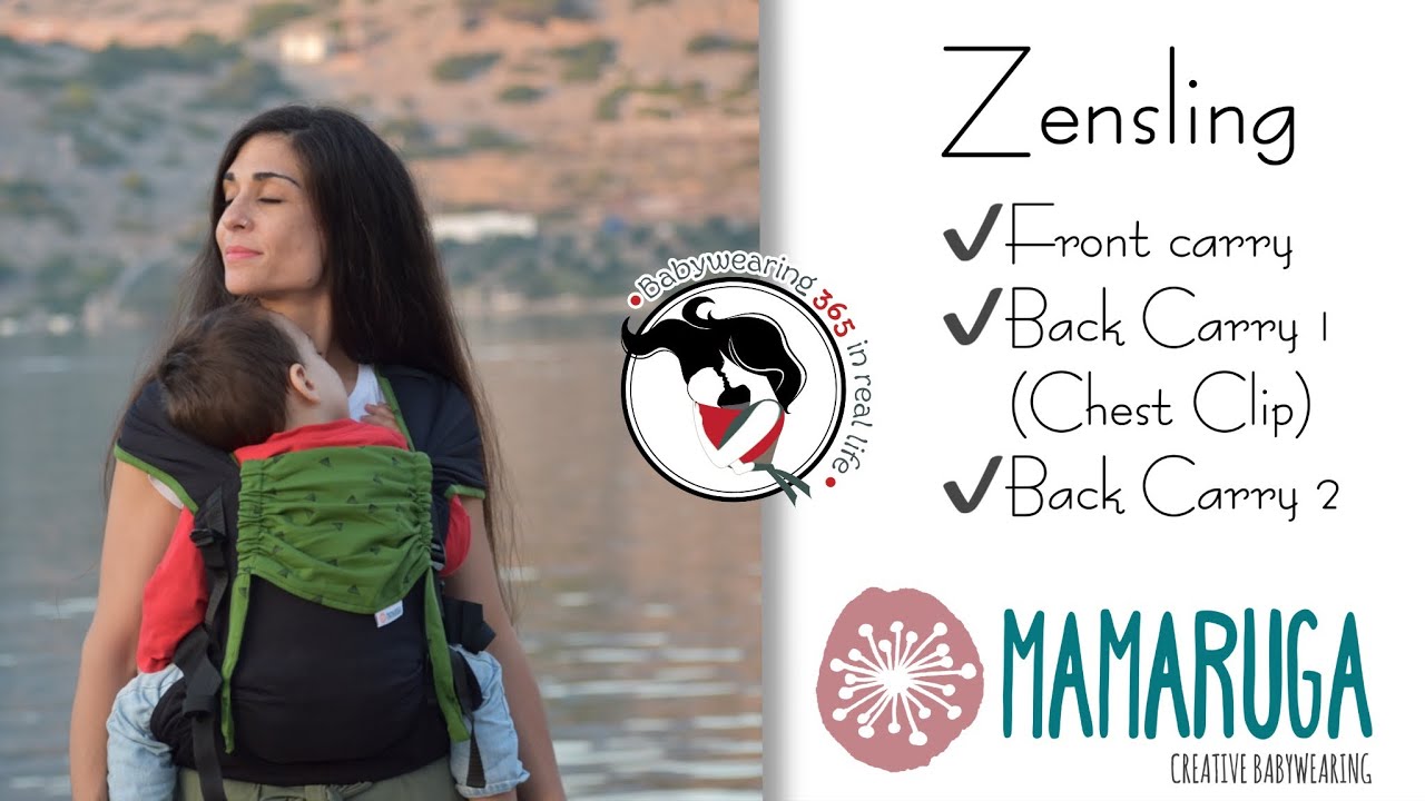 How to wear Mamaruga Zensling (Front and Back Carry)