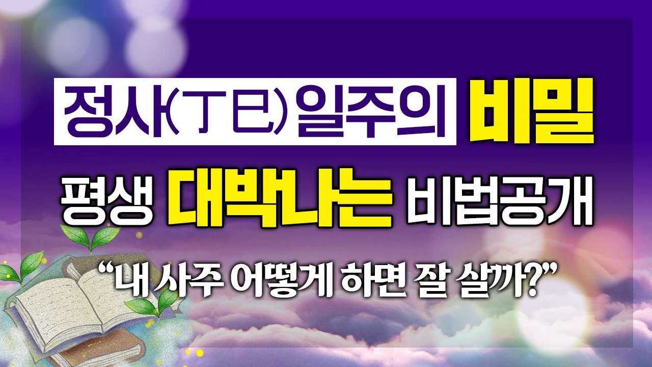 '이것'만 알아도 내 팔자 완전 정복 가능?! 평생 대박날 수 있는 비법 대공개｜정사(丁巳)일주의 숨겨진 비밀 명운 命運
