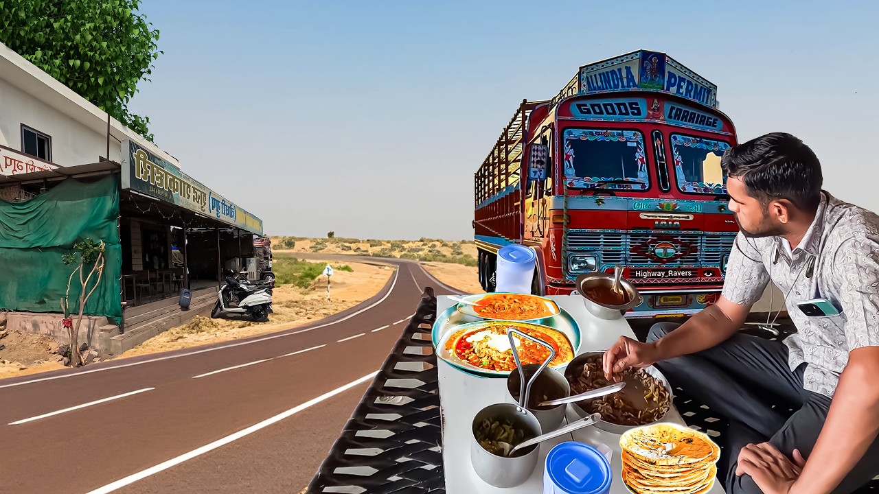 Truck Drivers का सबसे बड़ा SECRET Dhaba🤫 ₹120 में लूट लो वाली Thali! 🔥INDIAN STREET FOOD