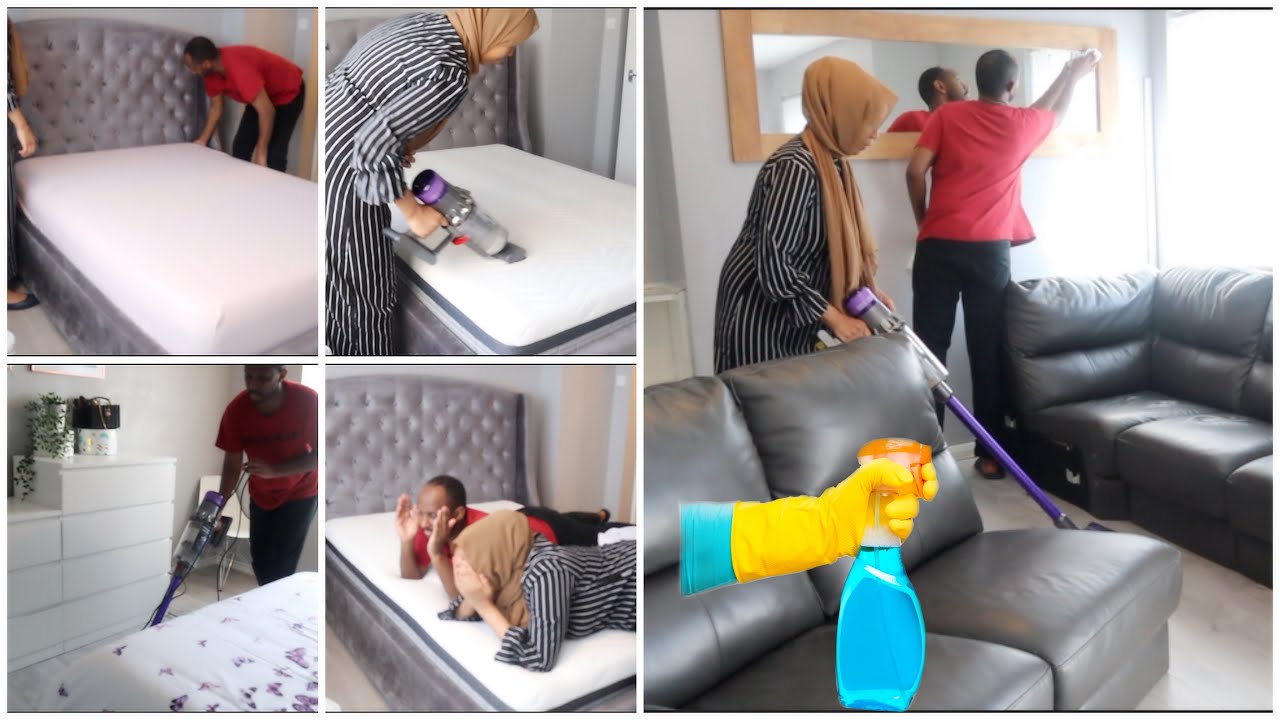 COUPLES CLEANING ROUTINE | CLEAN WITH ME | GURI NADIIFIS BILAA HADAL AH. SOMALI FAMILY. @AJ & Fadna