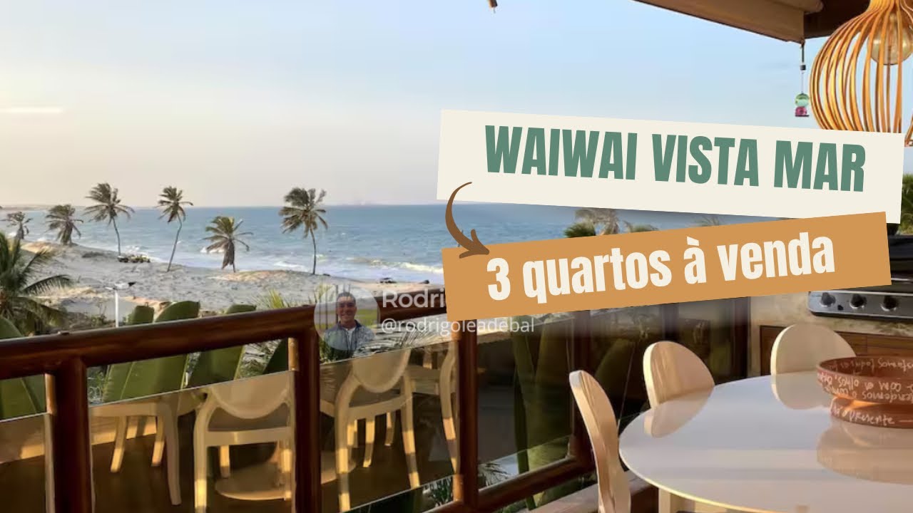 Apartamento c/ Vista Mar a venda no Cumbuco em condomínio pé na areia. R$ 1.399.000 PorteiraFechada