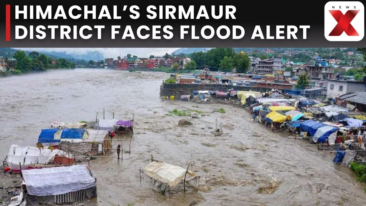 Himachal Pradesh Flood Alert: Sirmaur District Hit by Sudden Water Burst Causing Land Collapse