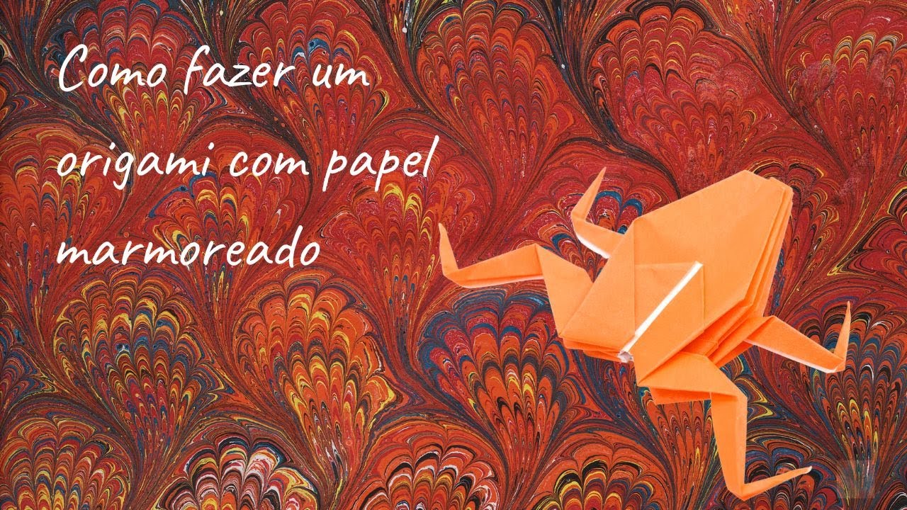 Como fazer um Origami com Papel Marmoreado - Divirta-se!