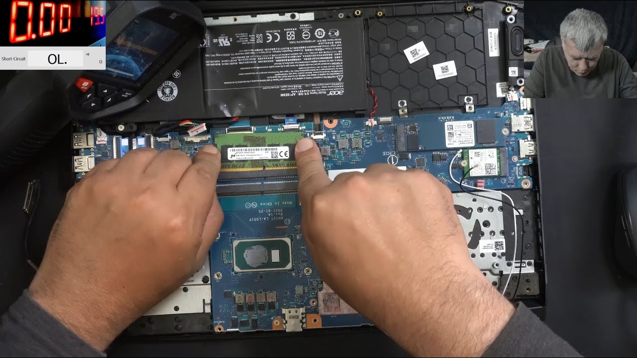 Acer Nitro 5 не включается, не заряжается, ремонт платы производится правильно.