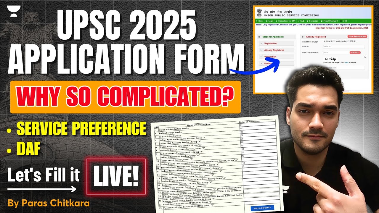 UPSC Form Filling 2025 LIVE | How to Fill UPSC CSE 2025 Form? | Paras Chitkara | UPSC Blueprint