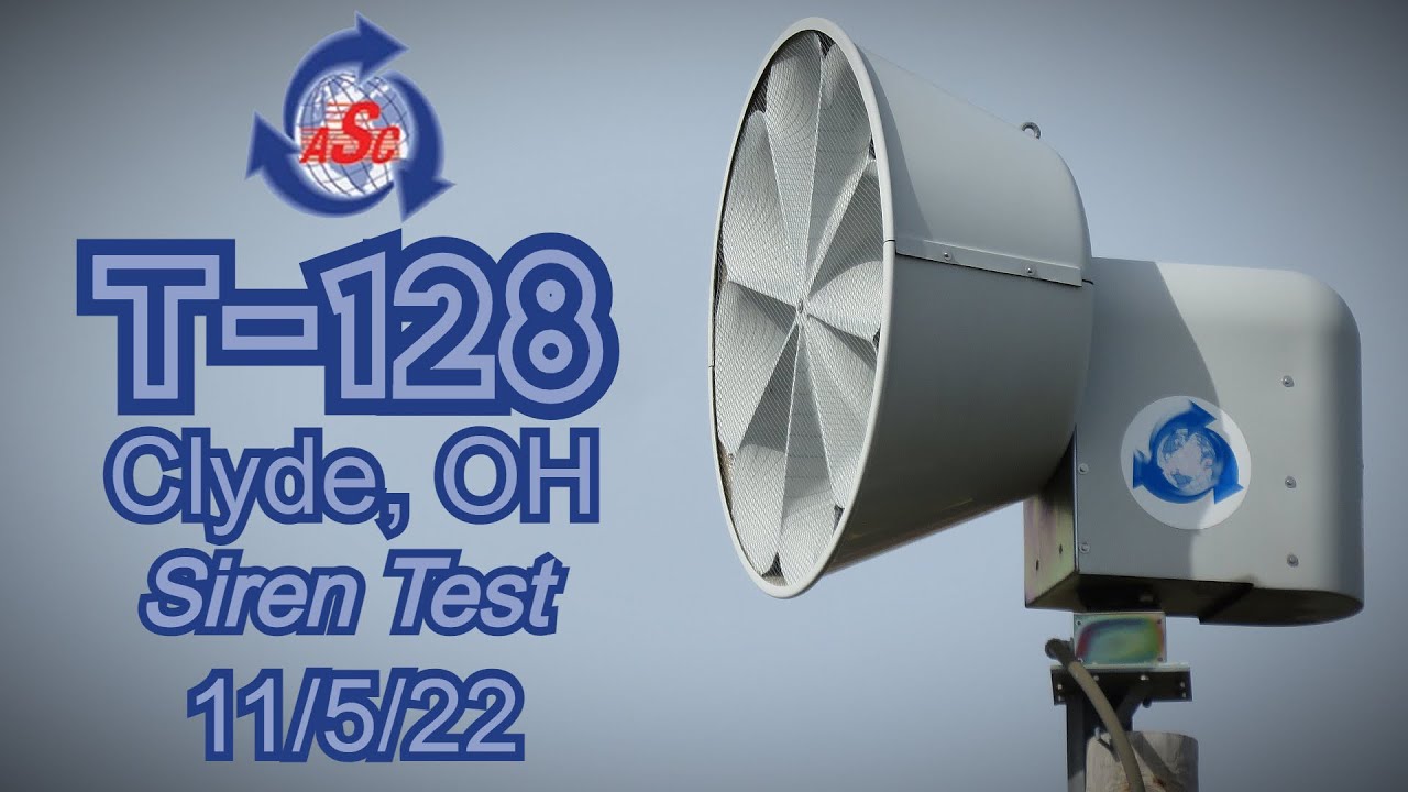 ASC T-128 Siren Test - Attack - Clyde, OH