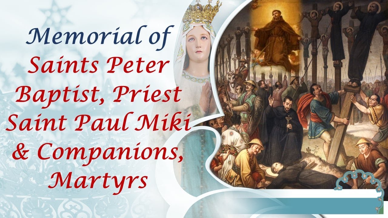 Vespers w/ Exposition & Mass on the Memorial of Sts. Peter Baptist, Paul Miki & Companions, Martyrs.