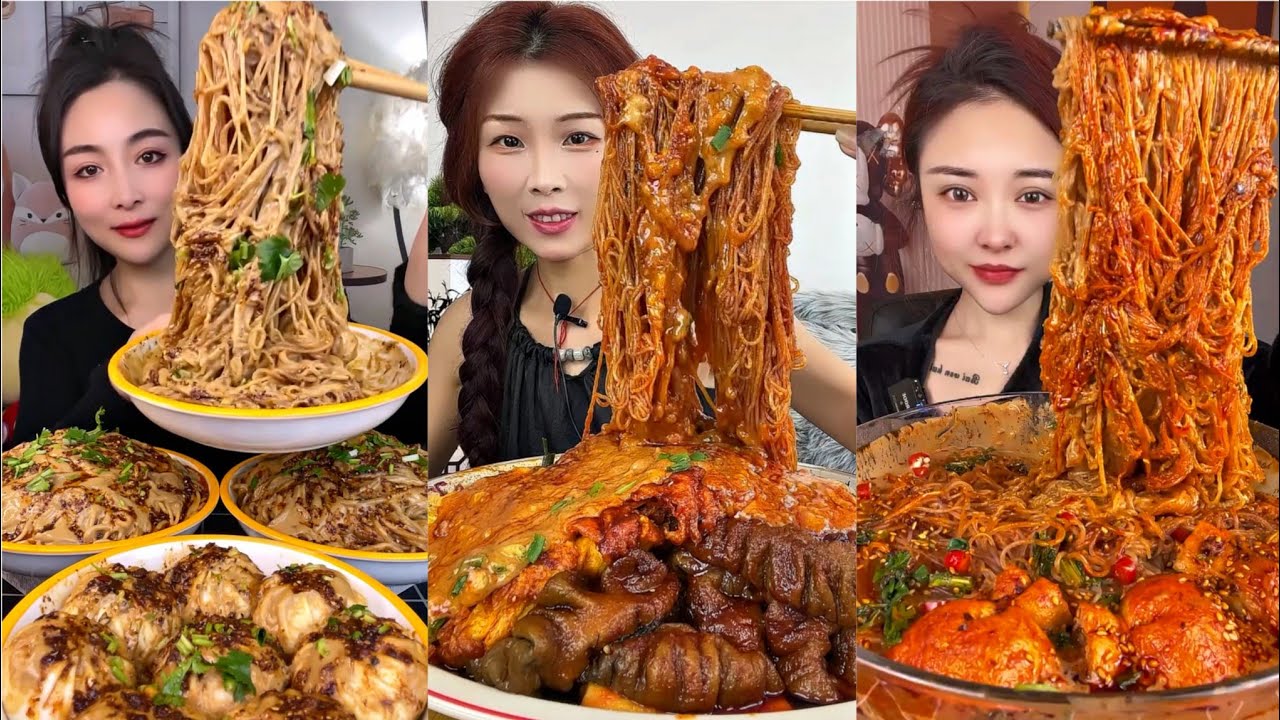 ASMR | Susam Soslu Tel Şehriye ÇorbasıYeme | Vermicelli Soup with SesameSauce chinese food mukbang