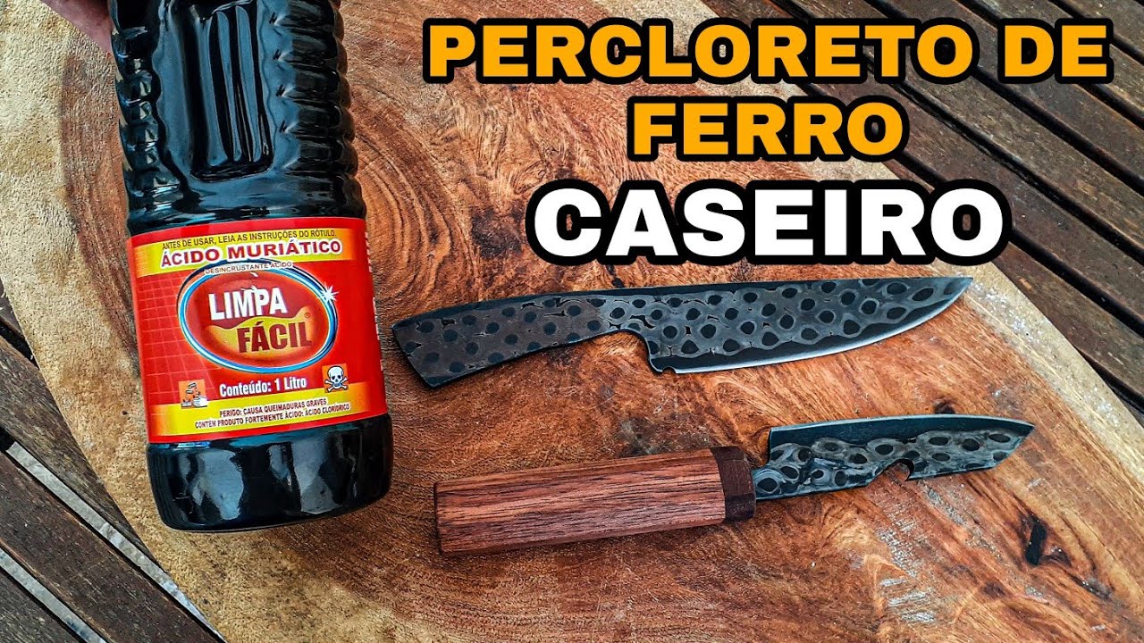 COMO FAZER PERCLORETO DE FERRO PARA CUTELARIA USANDO ÁCIDO MURIÁTICO E BOMBRIL (PALHA DE AÇO)