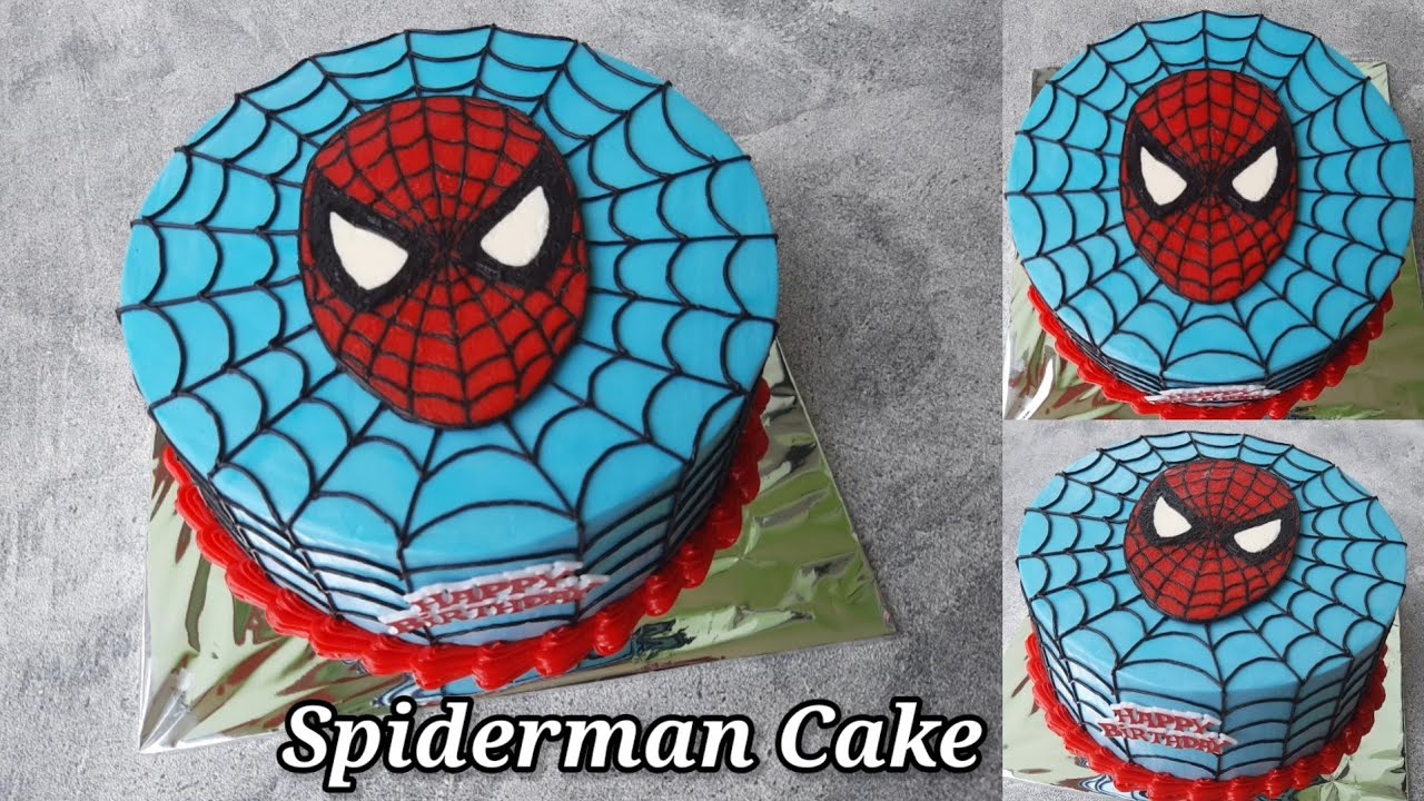 Spiderman Cake | Cara membuat kue ulang tahun spiderman