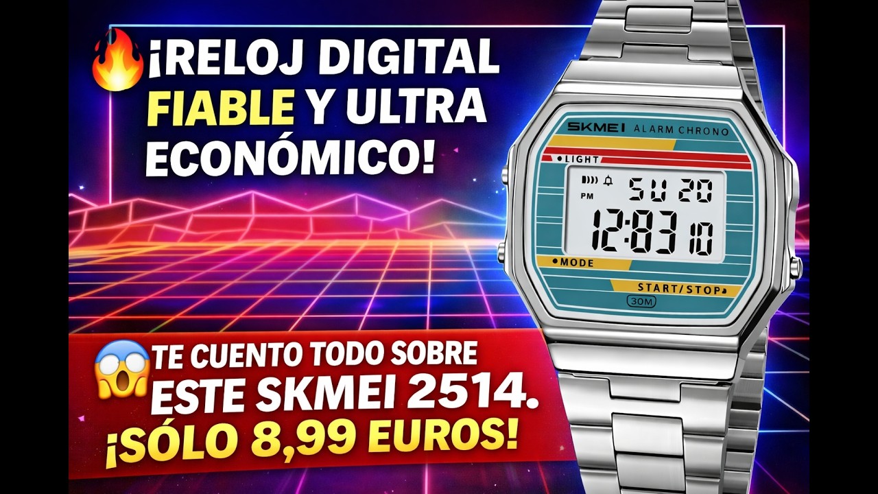 ⌚Reloj Skmei 2514 Si te gustan los Casio de los 80's esta es una gran alternativa 😱ULTRA ECONÓMICA😱