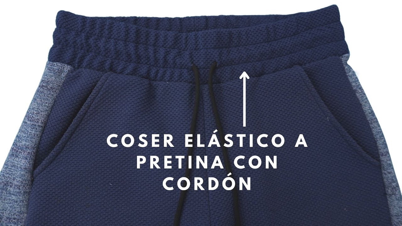 👖CÓMO COSER 𝑬𝑳Á𝑺𝑻𝑰𝑪𝑶 𝑨 𝑷𝑨𝑵𝑻𝑨𝑳Ó𝑵 DEPORTIVO CON CORDÓN 👍fórmula perfecta